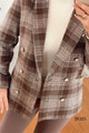 Flotalı Uzun Yaka Blazer Ceket