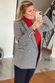 Flotalı Uzun Yaka Blazer Ceket