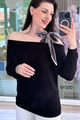 Fularlı Çilek Bluz