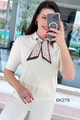 Fularlı Triko Bluz