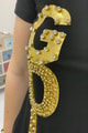 Gold- Taş Detaylı Elbise