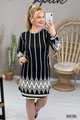 Gül Desenli Tunik Elbise
