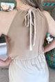 Halter Beli Lastikli Saten Elbise