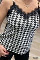 İp Askılı Desenli Bluz
