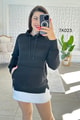 Kanguru Cepli Kapşonlu 2 İplik Sweatshirt