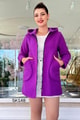 Kapşonlu Buklet Kumaş Ceket