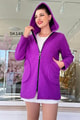 Kapşonlu Buklet Kumaş Ceket