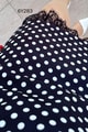 Kare Yaka Dantel Detaylı Puantiyeli Elbise