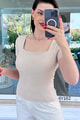 Kare Yaka Fitilli Kaşkorse Tshirt