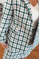 Klasik Yaka Ekose Blazer Ceket