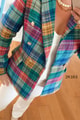 Klasik Yaka Ekose Blazer Ceket