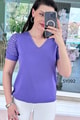 Kolları Ajurlu Çelik Triko Bluz