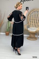 Kolları Çiçek Nakışlı Elbise