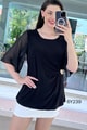 Kolları Şifon Tokalı Sandy Bluz