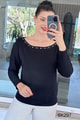 Kuş Gözlü Modal Kumaş Sweatshirt