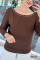 Kuş Gözlü Modal Kumaş Sweatshirt