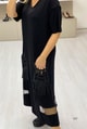 Lazer Kesim Cepli Elbise
