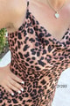 Leopar Baskılı Saten Elbise