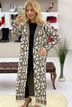 Leopar Desen Hırka