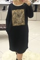 Leopar Desenli Elbise