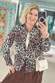 Leopar Desenli Modal Gömlek