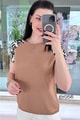 Leopar Garnili Merserize Triko Bluz
