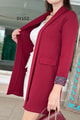 Leopar Garnili Uzun Blazer Ceket