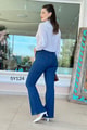 Likralı İspanyol Paça Kot Pantolon