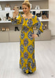 Madonna Yaka Desenli Elbise