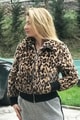Pelus Leopar Bomber Ceket