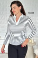 Polo Yaka Çizgili 2 İplik Sweatshirt