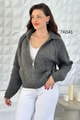 Polo Yaka Fermuarlı Triko Hırka
