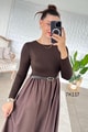 Poplin Garnili Kemerli Modal Elbise