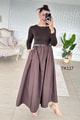 Poplin Garnili Kemerli Modal Elbise