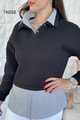 Poplin Garnili Şardonlu 3 İplik Sweat