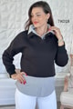 Poplin Garnili Şardonlu 3 İplik Sweat