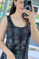 Sıfır Kol Batik Viskon Elbise