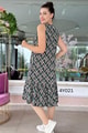 Sıfır Kol Dokuma Viskon Elbise