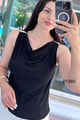 Sıfır Kol Sandy Kumaş Tokalı Bluz
