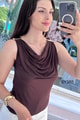 Sıfır Kol Sandy Kumaş Tokalı Bluz