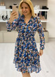 Şifon Papatya Desen Elbise