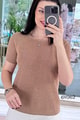 Simli Selanik Örme Triko Bluz
