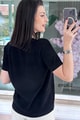 Simli Selanik Örme Triko Bluz