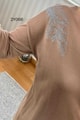 Simli Yaprak İşlemeli Triko Bluz