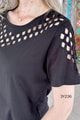 Taş İşlemeli Lazer Kesim Tshirt