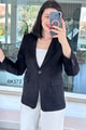 Tek Düğmeli Blazer Süet Ceket