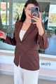 Tek Düğmeli Blazer Süet Ceket