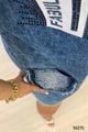 Tshirt Hediyeli Taşlı Kot Tunik