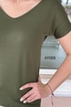 V Yaka Likralı Viskon Tshirt