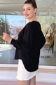 V Yaka Modal Kumaş Sweatshirt